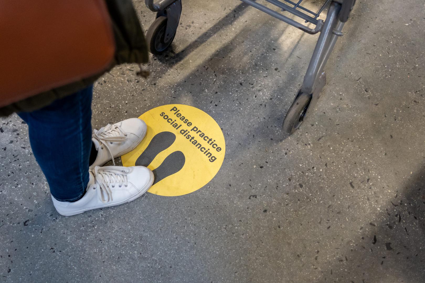 Social Distancing sticker