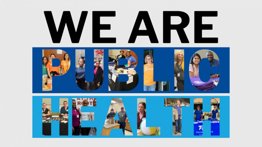 We are public health with images of PH workers