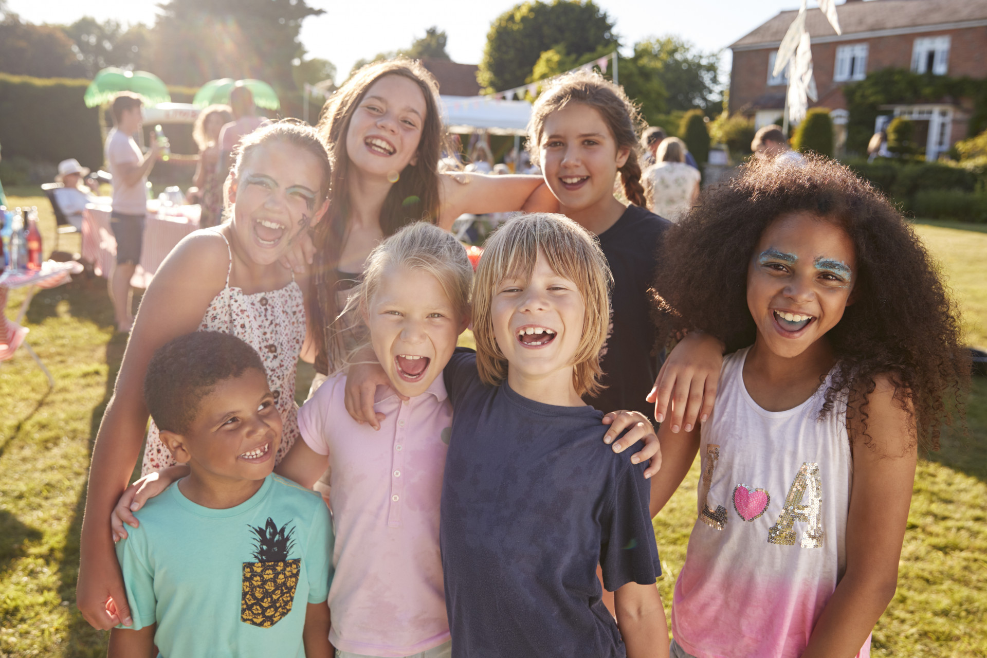 Kids at outdoor summer event